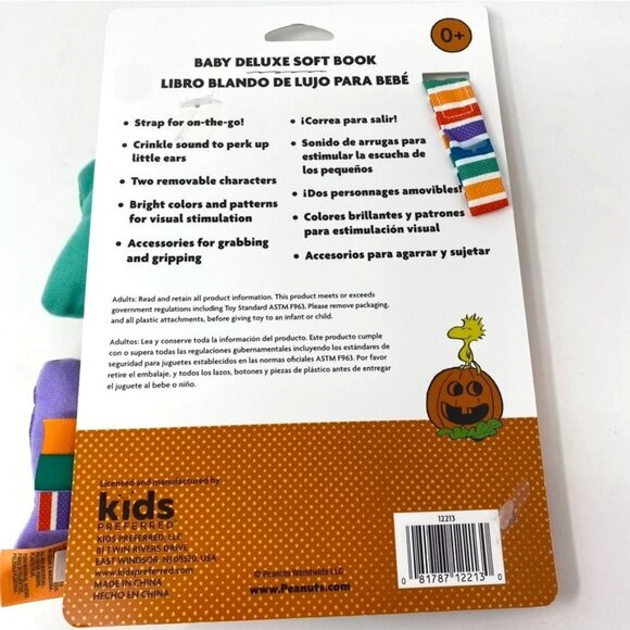 Peanuts Halloween Baby Deluxe Soft Book Activity Crinkle Bright Colors Strollers - Picture 5 of 11